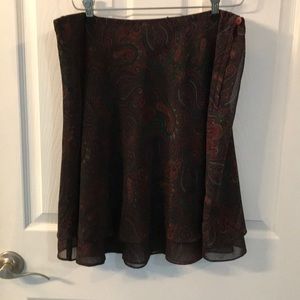 🎉Ladies paisley skirt large semi sheer